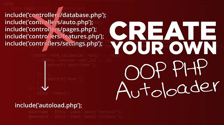 Load Classes Automatically In OOP PHP with an Autoloader - #70