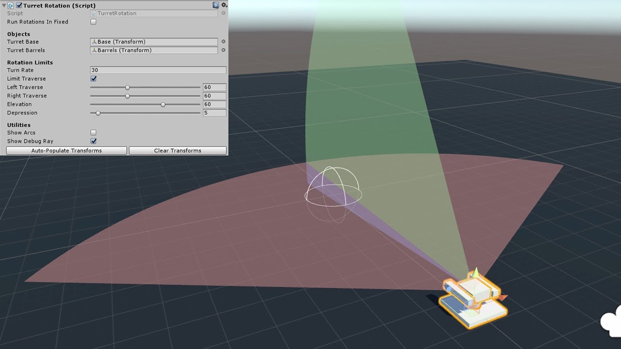 Скрипт поворот. 3д турель Юнити. Движения в Юнити 3d. Unity 3d вектор параллельный наклону. Аудио зона Юнити.