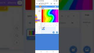 Rainbow Spiral Effect in Scratch.