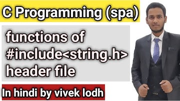 6.1 functions of string.h header file in c programming in hindi spa