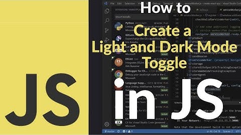 How to Create a Light and Dark Mode Toggle in JavaScript | Add Theme Switcher to Your Website Easily