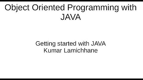 0. JAVA||Object Oriented Programming in Java||Getting started||