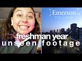 looking back on freshman year footage (first day of college) | emerson college