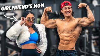 TAKING MY GIRLFRIENDS MOM TO A HARDCORE BODYBUILDING GYM