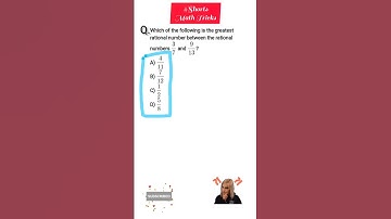 Do KnowThis Interesting Trick For Rational numbers?Shot Cut Trick For find gratest Rational Numbers
