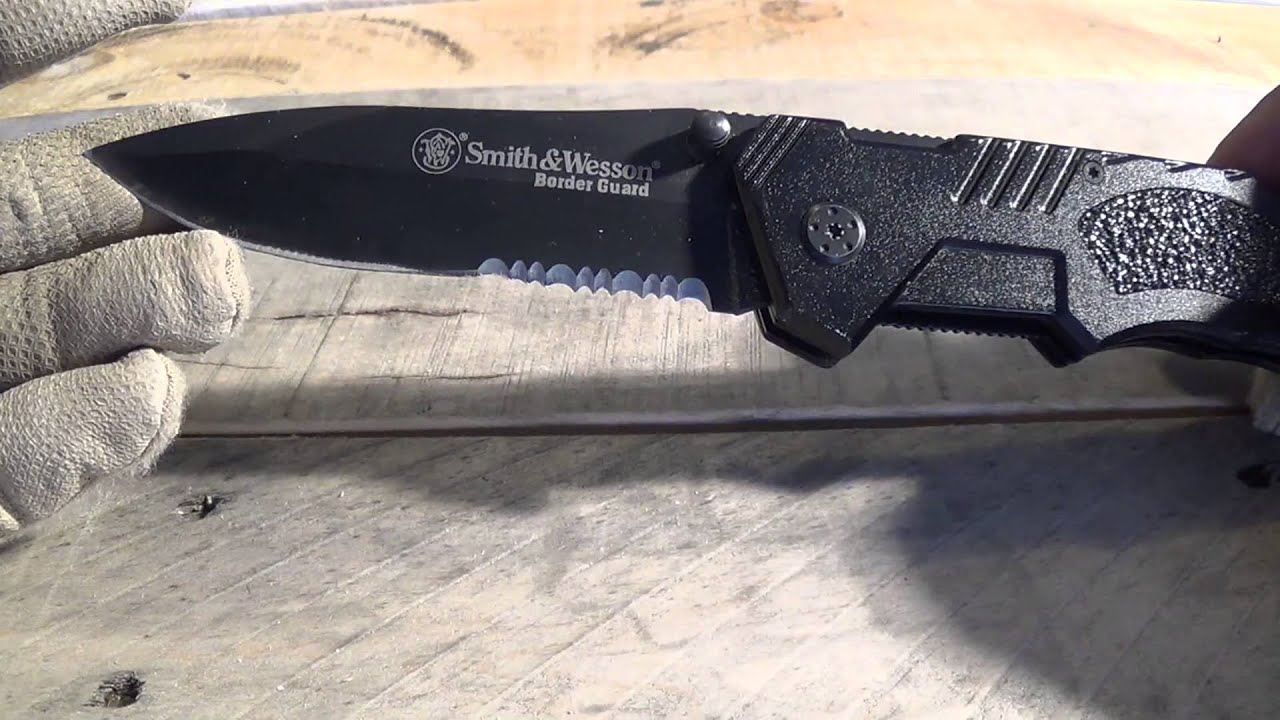 Smith & Wesson Knife Border Guard SWBG3S YouTube