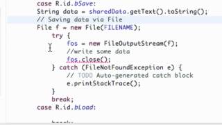 Android Developing Applications Tutorial   99   Writing Data to File Output Stream