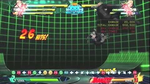 MvC3 - Jill - 1 Million Damage BnB, 1 Bar, No DHC, No X-Factor (Touch of Death)