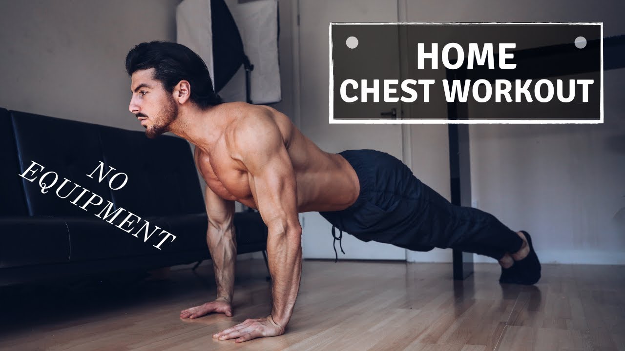 HOME CHEST WORKOUT No Equipment Rowan Row YouTube