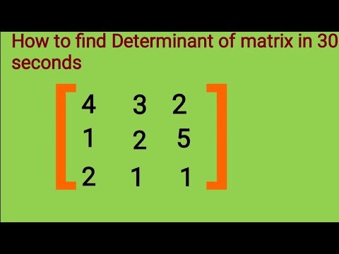 How to find determinant of a matrix - YouTube