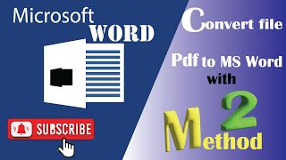 Convert file Pdf to MS Word I with 2 Method I Urdu and Hindi