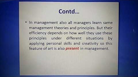 M.Com | Sem-1 | M.Concept | Nature of Management-2 by Dr Anis Ahmad