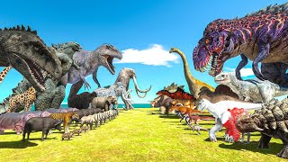 Animals Battle: Black Gorilla Team vs White Gorilla Team in ARBS