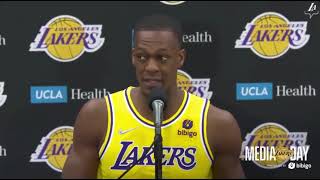 Rajon Rondo gets emotional after hearing LeBron and AD missed him last season