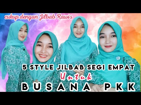 Tutorial Memakai Jilbab Rawis Untuk Pakaian PKK Nasional  #carapakaijilbabsegiempat #hijabers