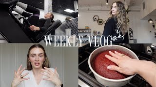 taking an internet break, meal prep, & a new hair do 🍰 a weekly vlog