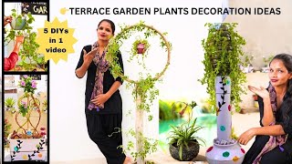 Plant Decoration Ideas at Home | Pots Design | Terrace Garden showpiece items with waste materials