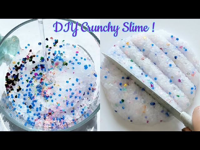【ASMR】つぶつぶクランチスライムを作るよ! DIY Crunchy Slime !   Satisfying Video!解压 史莱姆