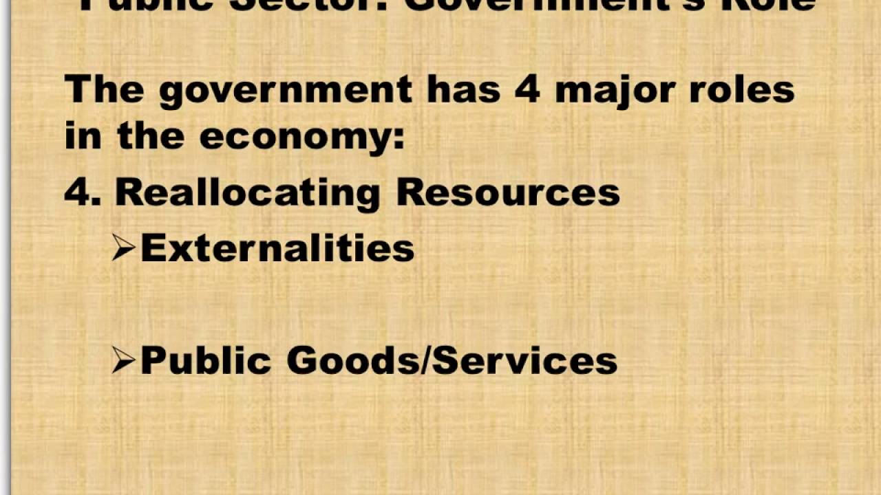 Basics Of The Government Role In The Economy