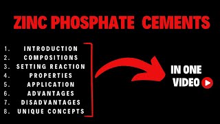 A Deep Dive into ZINC PHOSPHATE CEMENT: Dental Cements in Details.