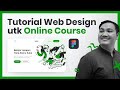 Tutorial web design untuk online course dengan aset gratis