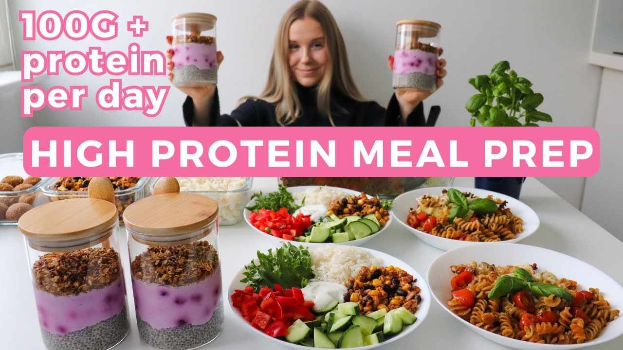 Healthy & High protein Meal Prep with Easy Recipes | 100G + protein per ...