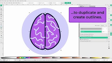 Inkscape Vector Drawing of a Brain Icon Timelapse