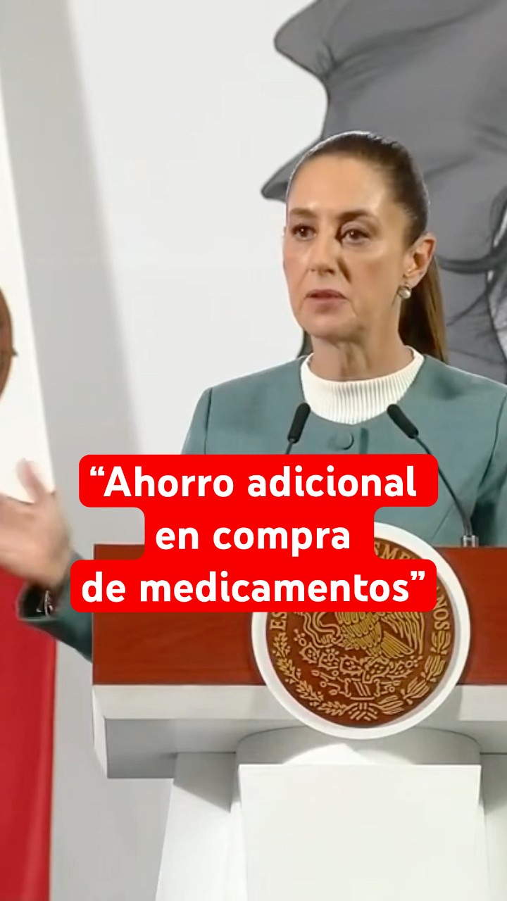 Sheinbaum anuncia eliminación de intermediarios en la compra de medicamentos #shorts