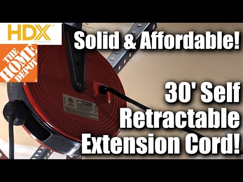 HDX 16-Gauge Self Retractable Extension Cord Reel (30ft) Review