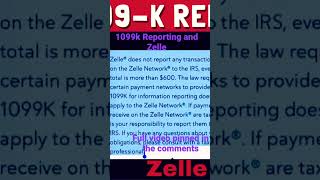 Does Zelle Report to the IRS1099-K reporting