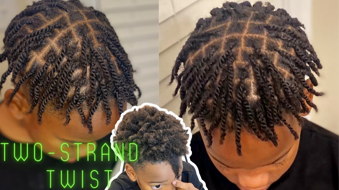 How to TWO strand-twist🧬(DOUBLE)on SHORT Men hair💦🔥Moist*No Rubber  band*JUICY* - YouTube