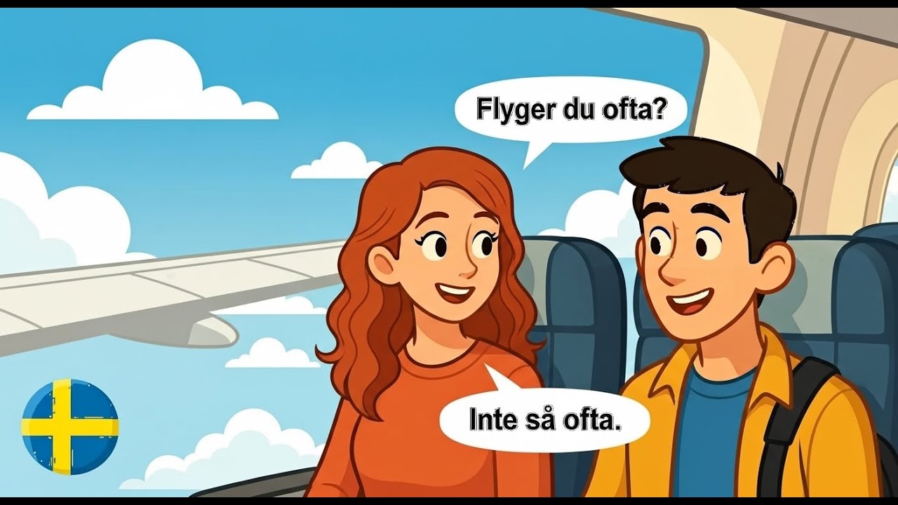 Learn Swedish with Dialogues (With Subtitles) | A1-A2 | 10 airport dialogues