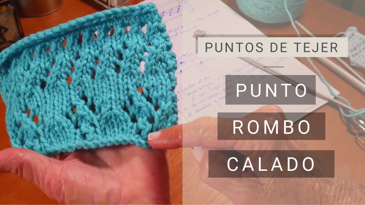 Tejer punto rombo calado para remera ⏩ Tejer Bien y Fácil con Lucila