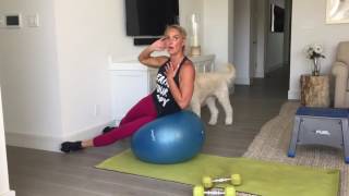 Stability Ball Oblique Crunch
