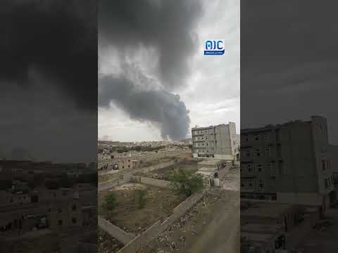 مشاهد للقصف الإسرائيلي الذي استهدف مطار صنعاء