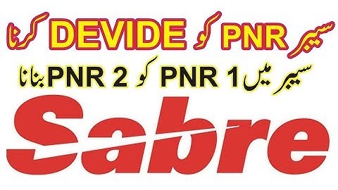 Sabre #22 How To Devide or Split PNR In Sabre || sabre main PNR ko Split Krna