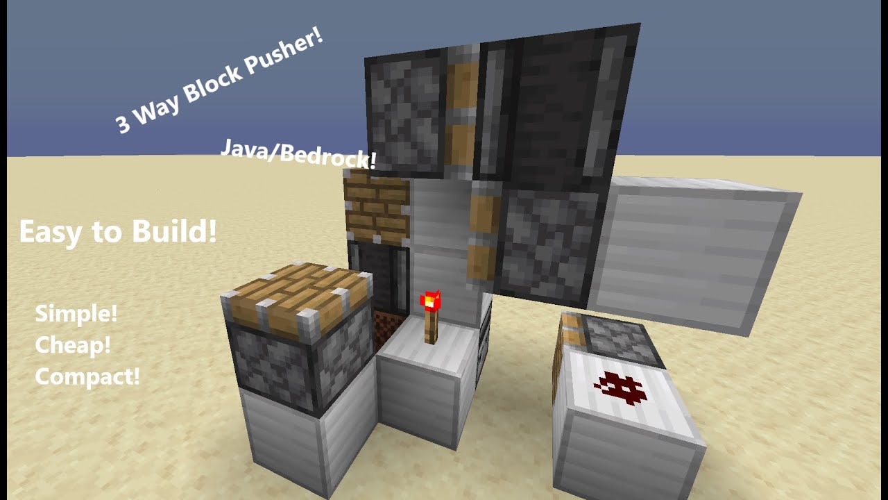 3 Way Block Pusher! (Bedrock/Java) - YouTube