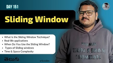 Sliding Window Technique Explained in Telugu | Real-Life Example, Types, Use Cases | srkcodes