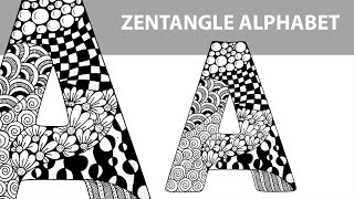 Zentangle Art Alphabet a || Alphabet Zentangle a || Alphabet Doodling a || Letter a screenshot 5