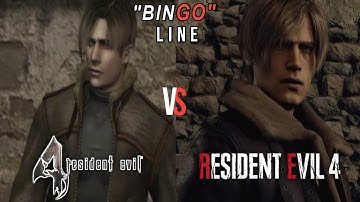 "Bingo" Line Scene Comparison | Resident Evil 4 Original VS Resident Evil 4 Remake