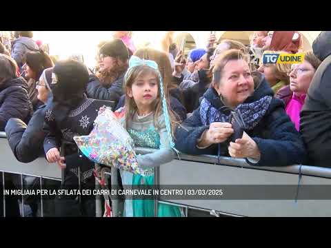 IN MIGLIAIA PER LA SFILATA DEI CARRI DI CARNEVALE IN CENTRO | 03/03/2025