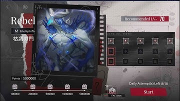 [Flora Unfurl 繁花] Gate of Wither 枯凋の門 5M Clear ５００万クリア (Half-Bleed Team 半失血チーム) [PTN 無期迷途]