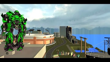 Flying Train Robot Game