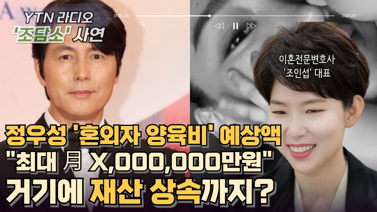 [조담소] "정우성, 문가비에 양육비 최대 月 500만원 줄 수도...재산 상속? 가능해"/ YTN 라디오