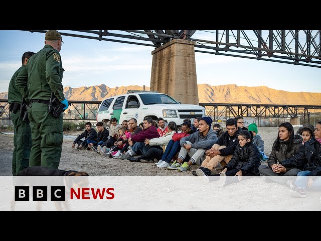 Biden announces executive action to curb migrant crossings | BBC News class=
