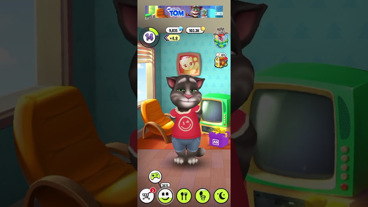 Talking Tom 😺 fun Android game play new version...005