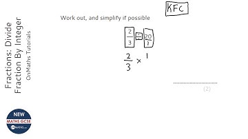 Fractions: Divide Fraction By Integer (Grade 4) - OnMaths GCSE Maths Revision