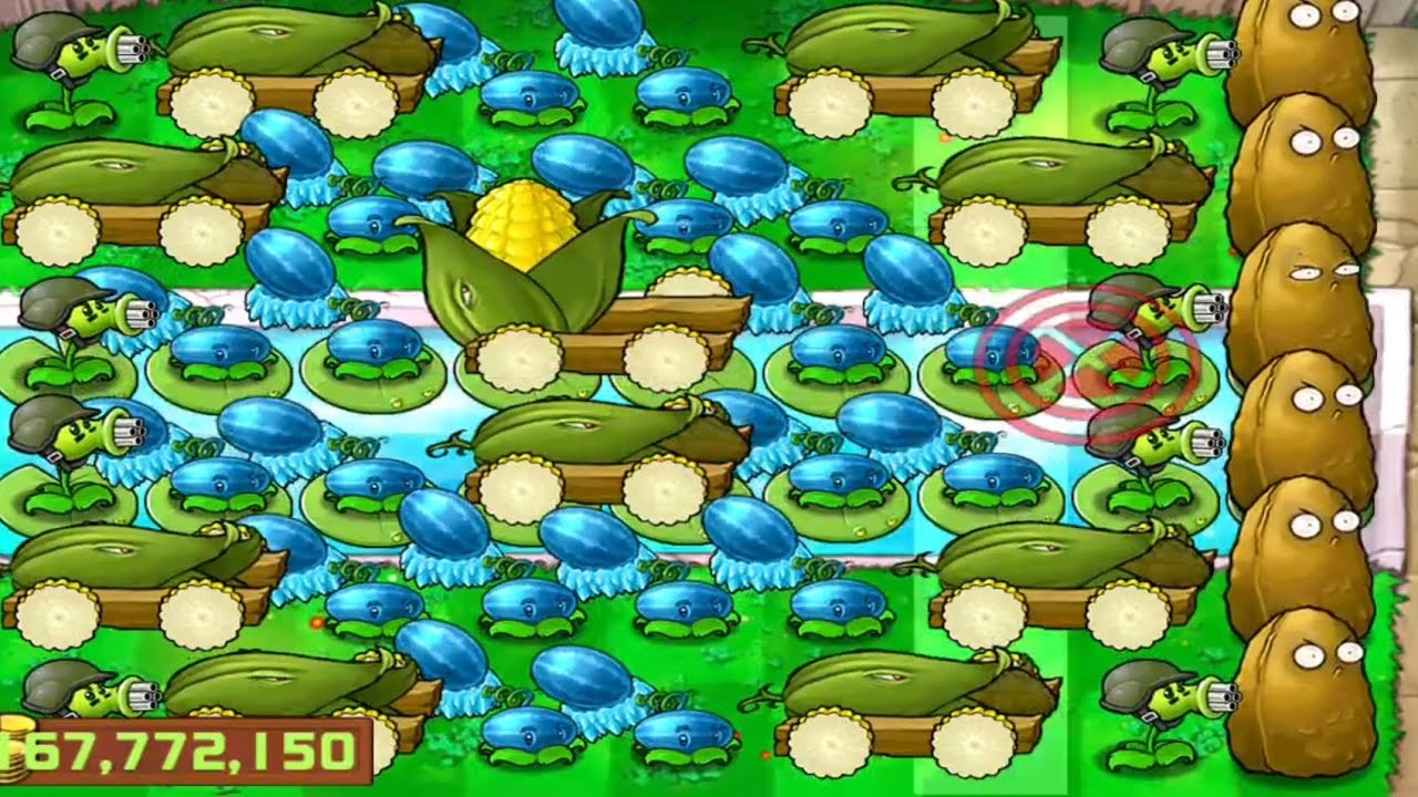 Winter melon vs Cobcannon damage plants versus zombies puzzle Winter melon vs Cobcannon damage plants versus zombies puzzle