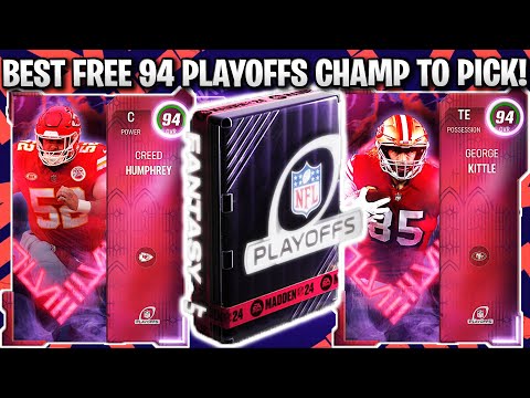 THE BEST FREE 94 OVERALL PLAYOFFS CHAMPION TO PICK IN MADDEN 24!