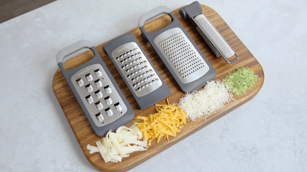 Pampered Chef Deluxe Cheese Grater Fine and Course Blades 